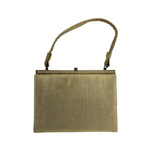 Vintage 1950s After Five Gold-Toned Evening Bag and Matching Coin Purse